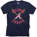 Atlanta Braves Majestic Threads Cross Bat T-Shirt - Navy