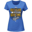 Kansas City Royals Majestic Women's Our Time, Our Year T-Shirt - Blue