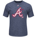 Atlanta Braves Majestic Far Beyond T-Shirt - Heathered Navy