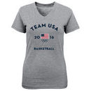 Team USA Basketball Women's Very Official National Governing Body V-Neck T-Shirt - Gray