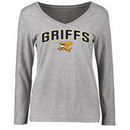 Canisius College Golden Griffins Women's Proud Mascot Long Sleeve T-Shirt - Ash