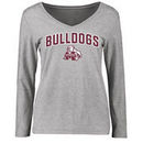 Mississippi State Bulldogs Women's Proud Mascot Long Sleeve T-Shirt - Ash