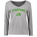 Norfolk State Spartans Women's Proud Mascot Long Sleeve T-Shirt - Ash