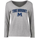 Mount St. Mary's Mountaineers Women's Proud Mascot Long Sleeve T-Shirt - Ash