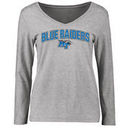 Mid. Tenn. St. Blue Raiders Women's Proud Mascot Long Sleeve T-Shirt - Ash