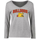 Ferris State Bulldogs Women's Proud Mascot Long Sleeve T-Shirt - Ash