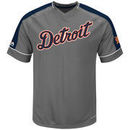 Detroit Tigers Majestic Dominant Campaign Cool Base T-Shirt - Gray