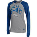 New York Mets Under Armour Women's Great Escape Tri-Blend Baseball Long Sleeve Performance T-Shirt - Gray/Royal