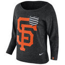 San Francisco Giants Nike Women's Gym Vintage Pullover Sweatshirt - Black