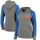 New York Mets Women's Timeless Lounge Fashion Pullover Hoodie - Gray