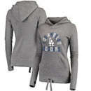 Los Angeles Dodgers Fanatics Branded Women's Modern First Time Team Fashion Pullover Hoodie - Gray