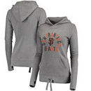 San Francisco Giants Women's Modern First Time Team Fashion Pullover Hoodie - Gray