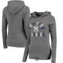New York Yankees Women's Modern First Time Team Fashion Pullover Hoodie - Gray