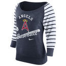 Los Angeles Angels Nike Women's Cooperstown Collection Gym Vintage Sweatshirt - Navy