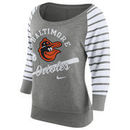 Baltimore Orioles Nike Women's Cooperstown Collection Gym Vintage Sweatshirt - Gray