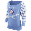 Texas Rangers Nike Women's Cooperstown Collection Gym Vintage Sweatshirt - Light Blue