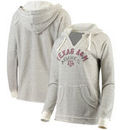 Texas A&M Aggies Blue 84 Women's Striped French Terry V-Neck Pullover Hoodie - Cream