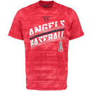 Los Angeles Angels Under Armour Tech Novelty Launch Slanted T-Shirt Performance - Red