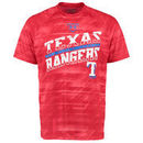 Texas Rangers Under Armour Tech Novelty Launch Slanted T-Shirt Performance - Red