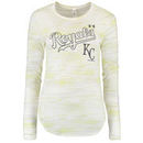 Kansas City Royals Under Armour Women's Novelty Long Sleeve Performance T-Shirt - White/Gold