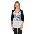 San Diego Padres 5th & Ocean by New Era Women's Athletic Baby Jersey T-Shirt - Gold