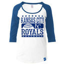Kansas City Royals 5th & Ocean by New Era Women's Athletic Baby Jersey T-Shirt - White/Royal