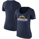San Diego Chargers Nike Women's Lockup T-Shirt - Navy