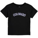 Colorado Rockies Soft As A Grape Toddler Tiny Fan Wordmark T-Shirt - Black