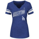 Los Angeles Dodgers Majestic Women's Plus Size Success Is Earned T-Shirt - Heathered Royal