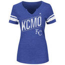 Kansas City Royals Majestic Women's Plus Size Success Is Earned T-Shirt - Heathered Royal