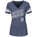 Detroit Tigers Majestic Women's Plus Size Success Is Earned T-Shirt - Heathered Navy