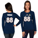 88 Denver Broncos Majestic Women's Super Bowl 50 Fair Catch Name & Number Long Sleeve T-Shirt - Navy