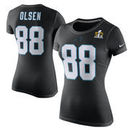 Greg Olsen Carolina Panthers Nike Women's Super Bowl 50 Bound Player Pride Name & Number T-Shirt - Black
