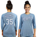 Eric Hosmer Kansas City Royals Majestic Threads Women's 3/4-Sleeve Raglan Name & Number T-Shirt - Light Blue