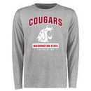 Washington State Cougars Big & Tall Campus Icon Long Sleeve T-Shirt - Ash