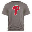 Philadelphia Phillies Rally Primary Logo Tri-Blend T-Shirt - Heathered Gray