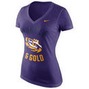 LSU Tigers Nike Women's Local Tri-Blend V-Neck T-Shirt - Purple