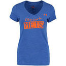 New York Mets Under Armour Women's Tri-Blend V-Neck Performance T-Shirt - Royal