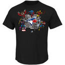 Toronto Blue Jays Majestic Marvel Fans Assemble T-Shirt - Black