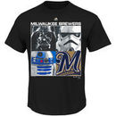 Milwaukee Brewers Majestic Star Wars Cube Character T-Shirt - Black