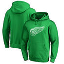Detroit Red Wings St. Patrick's Day White Logo Pullover Hoodie - Kelly Green