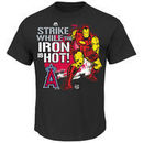 Los Angeles Angels Majestic Marvel Iron Man T-Shirt - Black