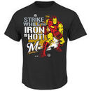 Milwaukee Brewers Majestic Marvel Iron Man T-Shirt - Black