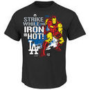 Los Angeles Dodgers Majestic Marvel Iron Man T-Shirt - Black