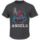 Los Angeles Angels Majestic Marvel Spiderman T-Shirt - Charcoal