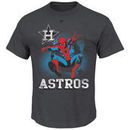 Houston Astros Majestic Marvel Spiderman T-Shirt - Charcoal