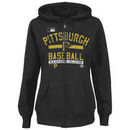 Pittsburgh Pirates Majestic Women's Team Property Authentic Collection Full-Zip Hoodie - Black