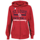 St. Louis Cardinals Majestic Women's Team Property Authentic Collection Full-Zip Hoodie - Red