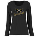 Kennesaw State Owls Women's Plus Sizes Slant Script Long Sleeve T-Shirt - Black