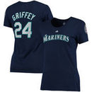 Ken Griffey Jr. Seattle Mariners Majestic Women's Name & Number T-Shirt - Navy